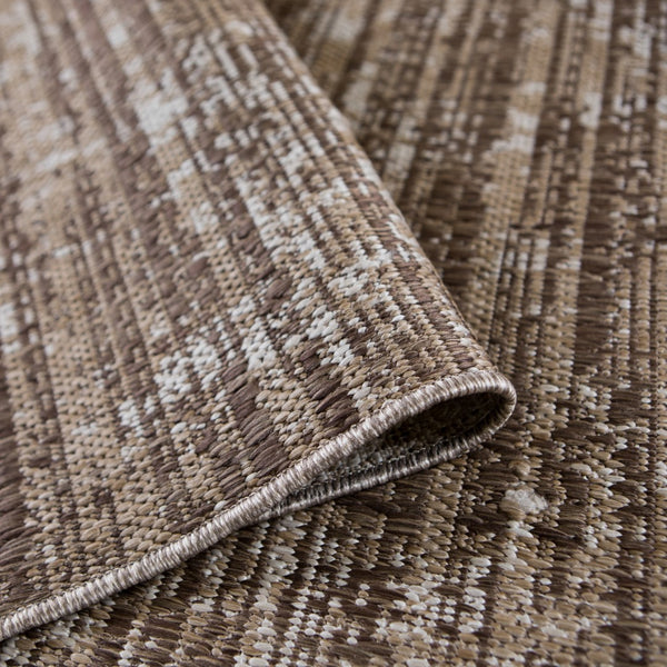 AMER Rugs Maryland Cecil MRY-10 Indoor-Outdoor Machine Made Polypropylene Modern & Contemporary Striped Rug Brown 6'6" x 9'10"