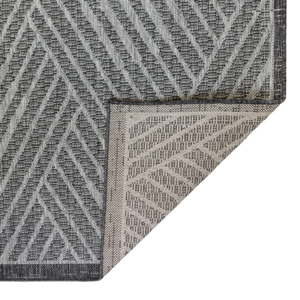 AMER Rugs Maryland Abbel MRY-2 Indoor-Outdoor Machine Made Polypropylene Modern & Contemporary Geometric Rug Fossil Gray 6'6" x 9'10"