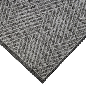 AMER Rugs Maryland Abbel MRY-2 Indoor-Outdoor Machine Made Polypropylene Modern & Contemporary Geometric Rug Fossil Gray 6'6" x 9'10"