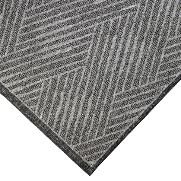 AMER Rugs Maryland Abbel MRY-2 Indoor-Outdoor Machine Made Polypropylene Modern & Contemporary Geometric Rug Fossil Gray 6'6" x 9'10"