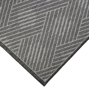 Amer Rugs Maryland Modern Geometric Indoor-outdoor Runner Rug For Living Room, Deck, Patio, Or Porch Makeover Fossil Gray Polypropylene Mry20406
