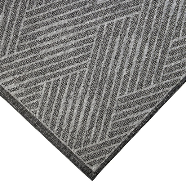 Amer Rugs Maryland Modern Geometric Indoor-outdoor Runner Rug For Living Room, Deck, Patio, Or Porch Makeover Fossil Gray Polypropylene Mry20406