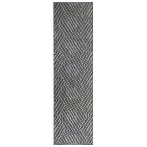 Amer Rugs Maryland Modern Geometric Indoor-outdoor Runner Rug For Living Room, Deck, Patio, Or Porch Makeover Fossil Gray Polypropylene Mry22408