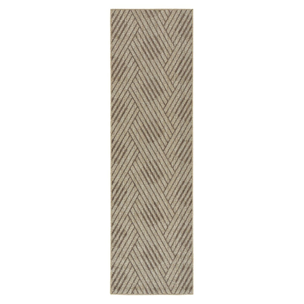 Amer Rugs Maryland Modern Geometric Indoor-outdoor Runner Rug For Living Room, Deck, Patio, Or Porch Makeover Beige Polypropylene Mry32408