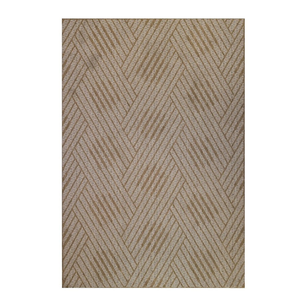 AMER Rugs Maryland Abbel MRY-4 Indoor-Outdoor Machine Made Polypropylene Modern & Contemporary Geometric Rug Champagne 6'6" x 9'10"