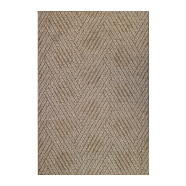 AMER Rugs Maryland Abbel MRY-4 Indoor-Outdoor Machine Made Polypropylene Modern & Contemporary Geometric Rug Champagne 6'6" x 9'10"