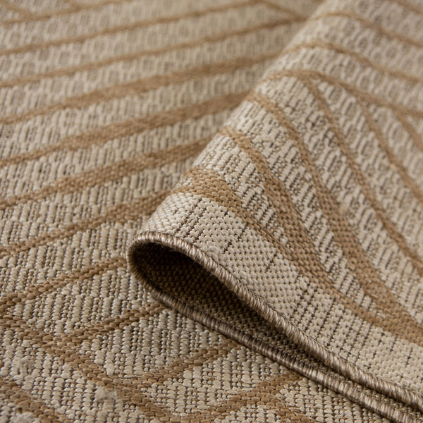 AMER Rugs Maryland Abbel MRY-4 Indoor-Outdoor Machine Made Polypropylene Modern & Contemporary Geometric Rug Champagne 6'6" x 9'10"