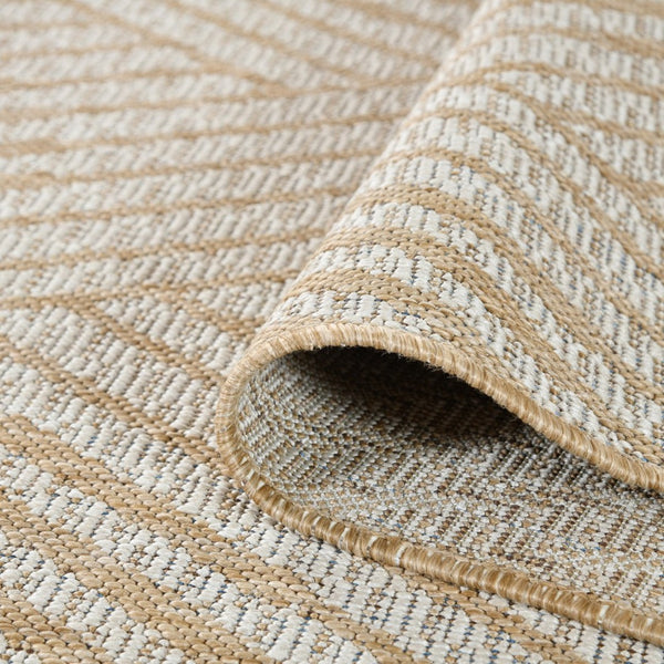 Amer Rugs Maryland Modern Geometric Indoor-outdoor Runner Rug For Living Room, Deck, Patio, Or Porch Makeover Champagne Polypropylene Mry40203