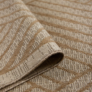 AMER Rugs Maryland Abbel MRY-4 Indoor-Outdoor Machine Made Polypropylene Modern & Contemporary Geometric Rug Champagne 6'6" x 9'10"