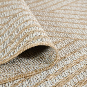 Amer Rugs Maryland Modern Geometric Indoor-outdoor Runner Rug For Living Room, Deck, Patio, Or Porch Makeover Champagne Polypropylene Mry40203