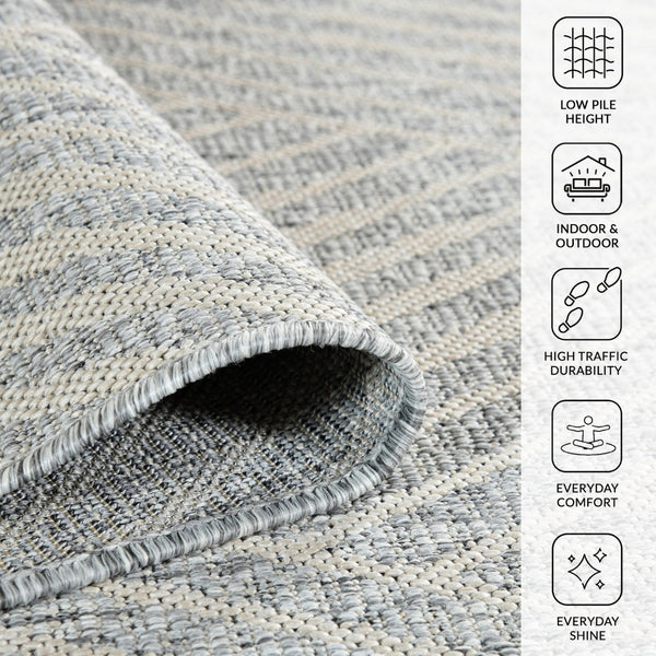 Amer Rugs Maryland Modern Geometric Indoor-outdoor Runner Rug For Living Room, Deck, Patio, Or Porch Makeover Cream Polypropylene Mry52408