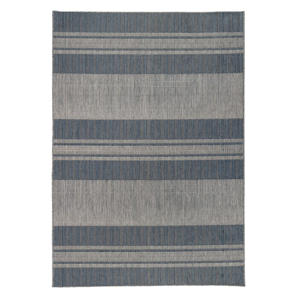 AMER Rugs Maryland Blessy MRY-6 Indoor-Outdoor Machine Made Polypropylene Modern & Contemporary Striped Rug Blue 6'6" x 9'10"