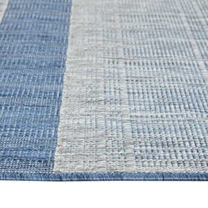 Amer Rugs Maryland Modern Striped Indoor-outdoor Rug - Durable, Easy-care Design For Stylish Spaces Blue,Ivory Polypropylene Mry60406