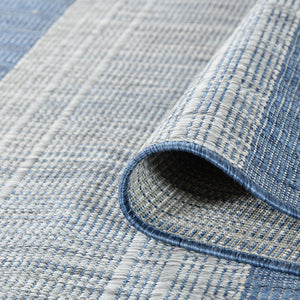Amer Rugs Maryland Modern Striped Indoor-outdoor Rug - Durable, Easy-care Design For Stylish Spaces Blue,Ivory Polypropylene Mry60406
