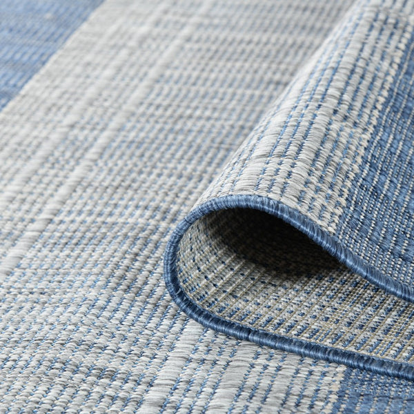 Amer Rugs Maryland Modern Striped Indoor-outdoor Rug - Durable, Easy-care Design For Stylish Spaces Blue,Ivory Polypropylene Mry60406