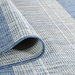 Amer Rugs Maryland Modern Striped Indoor-outdoor Rug - Durable, Easy-care Design For Stylish Spaces Blue,Ivory Polypropylene Mry60406