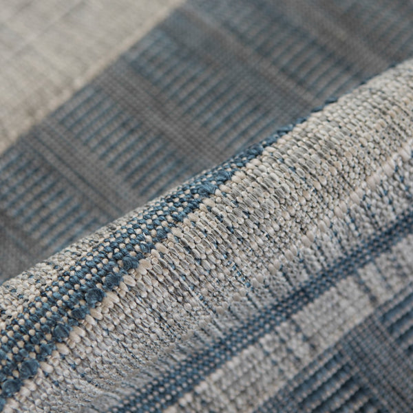 AMER Rugs Maryland Blessy MRY-6 Indoor-Outdoor Machine Made Polypropylene Modern & Contemporary Striped Rug Blue 6'6" x 9'10"