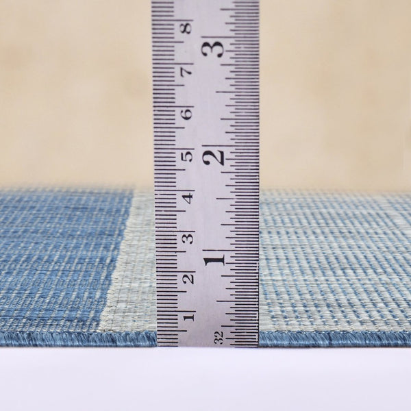 Amer Rugs Maryland Modern Striped Indoor-outdoor Rug - Durable, Easy-care Design For Stylish Spaces Blue,Ivory Polypropylene Mry60406