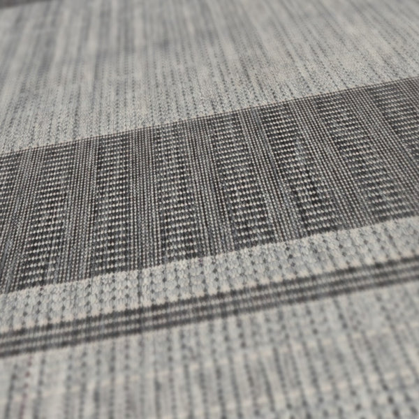 AMER Rugs Maryland Blessy MRY-7 Indoor-Outdoor Machine Made Polypropylene Modern & Contemporary Striped Rug Silver 6'6" x 9'10"