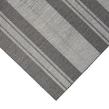 AMER Rugs Maryland Blessy MRY-7 Indoor-Outdoor Machine Made Polypropylene Modern & Contemporary Striped Rug Silver 6'6" x 9'10"