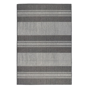 AMER Rugs Maryland Blessy MRY-7 Indoor-Outdoor Machine Made Polypropylene Modern & Contemporary Striped Rug Silver 6'6" x 9'10"