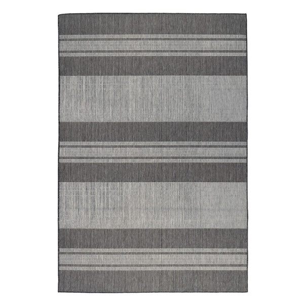 AMER Rugs Maryland Blessy MRY-7 Indoor-Outdoor Machine Made Polypropylene Modern & Contemporary Striped Rug Silver 6'6" x 9'10"