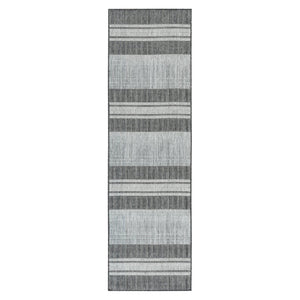 Amer Rugs Maryland Modern Striped Indoor-outdoor Rug - Durable, Easy-care Design For Stylish Spaces Silver,Taupe Gray Polypropylene Mry72408