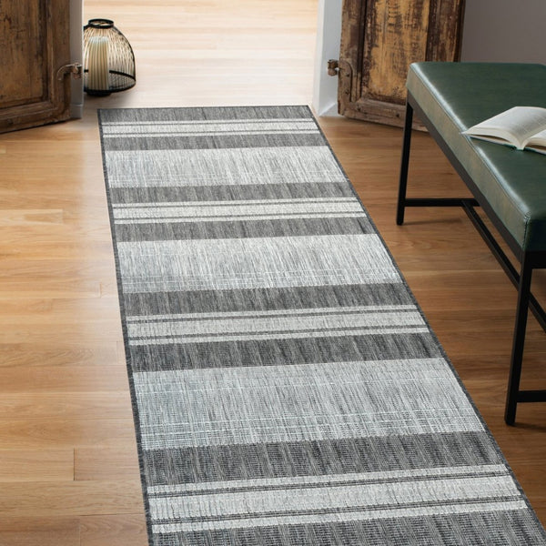 Amer Rugs Maryland Modern Striped Indoor-outdoor Rug - Durable, Easy-care Design For Stylish Spaces Silver,Taupe Gray Polypropylene Mry72408