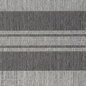 AMER Rugs Maryland Blessy MRY-7 Indoor-Outdoor Machine Made Polypropylene Modern & Contemporary Striped Rug Silver 6'6" x 9'10"