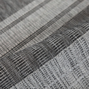 AMER Rugs Maryland Blessy MRY-7 Indoor-Outdoor Machine Made Polypropylene Modern & Contemporary Striped Rug Silver 6'6" x 9'10"