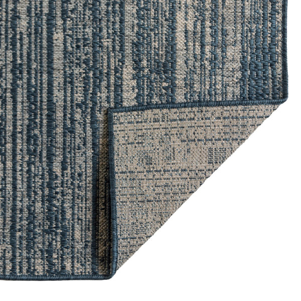 AMER Rugs Maryland Cecil MRY-8 Indoor-Outdoor Machine Made Polypropylene Modern & Contemporary Striped Rug Blue 6'6" x 9'10"