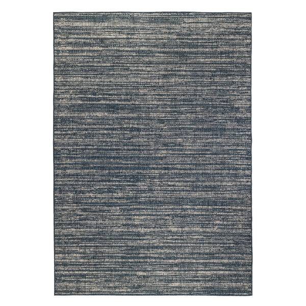 AMER Rugs Maryland Cecil MRY-8 Indoor-Outdoor Machine Made Polypropylene Modern & Contemporary Striped Rug Blue 6'6" x 9'10"