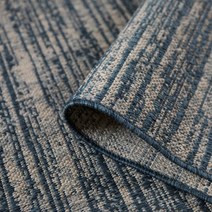 AMER Rugs Maryland Cecil MRY-8 Indoor-Outdoor Machine Made Polypropylene Modern & Contemporary Striped Rug Blue 6'6" x 9'10"