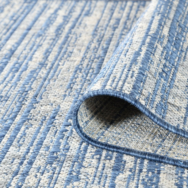 Amer Rugs Maryland Modern Striped Indoor-outdoor Rug - Durable, Easy-care Design For Stylish Spaces Blue Polypropylene Mry82408