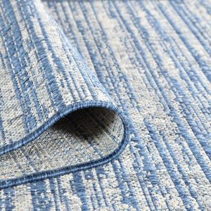 Amer Rugs Maryland Modern Striped Indoor-outdoor Rug - Durable, Easy-care Design For Stylish Spaces Blue Polypropylene Mry82408