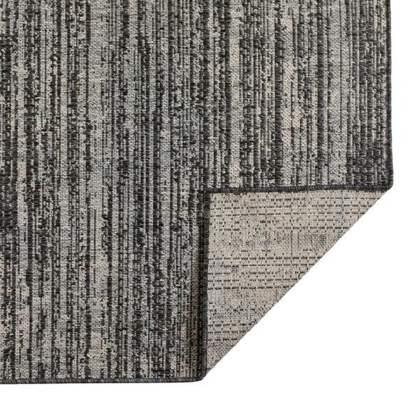 AMER Rugs Maryland Cecil MRY-9 Indoor-Outdoor Machine Made Polypropylene Modern & Contemporary Striped Rug Iron 6'6" x 9'10"