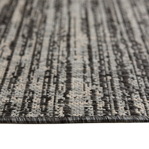 AMER Rugs Maryland Cecil MRY-9 Indoor-Outdoor Machine Made Polypropylene Modern & Contemporary Striped Rug Iron 6'6" x 9'10"