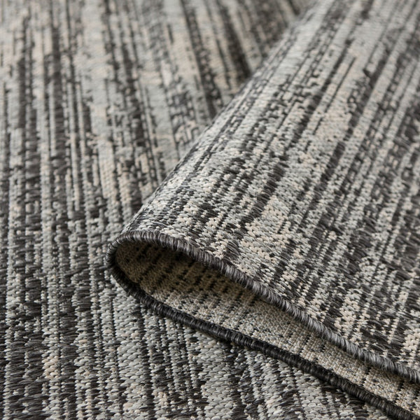 AMER Rugs Maryland Cecil MRY-9 Indoor-Outdoor Machine Made Polypropylene Modern & Contemporary Striped Rug Iron 6'6" x 9'10"