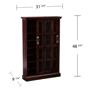 Safavieh Media Cabinet With Lattice Sliding Doors Birch Veneer Mdf Adjustable Shelving Living Room BROWN MS1071