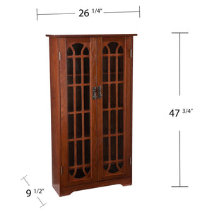 Safavieh Window Pane Media Cabinet With Tempered Glass Doors And Ash Veneer For Living Room Storage MS1074