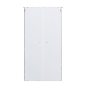Safavieh Window Pane Media Cabinet With Tempered Glass Doors And Oak Veneer For Classic Living Rooms WHITE MS1075