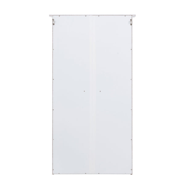 Safavieh Window Pane Media Cabinet With Tempered Glass Doors And Oak Veneer For Classic Living Rooms WHITE MS1075