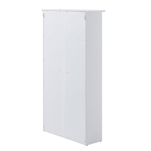 Safavieh Window Pane Media Cabinet With Tempered Glass Doors And Oak Veneer For Classic Living Rooms WHITE MS1075
