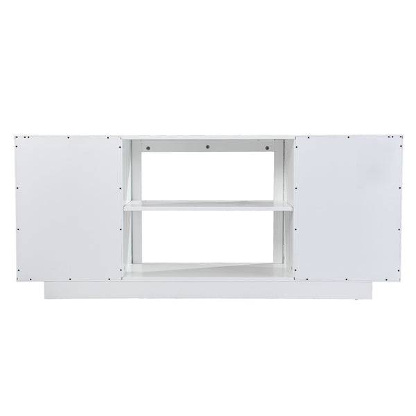 Safavieh Delgrave Electric Fireplace Tv Cabinet With Mdf Build And Sleek Media Storage MS1095656