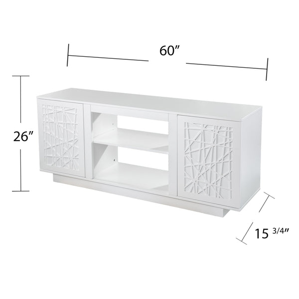 Safavieh Delgrave Electric Fireplace Tv Cabinet With Mdf Build And Sleek Media Storage MS1095656