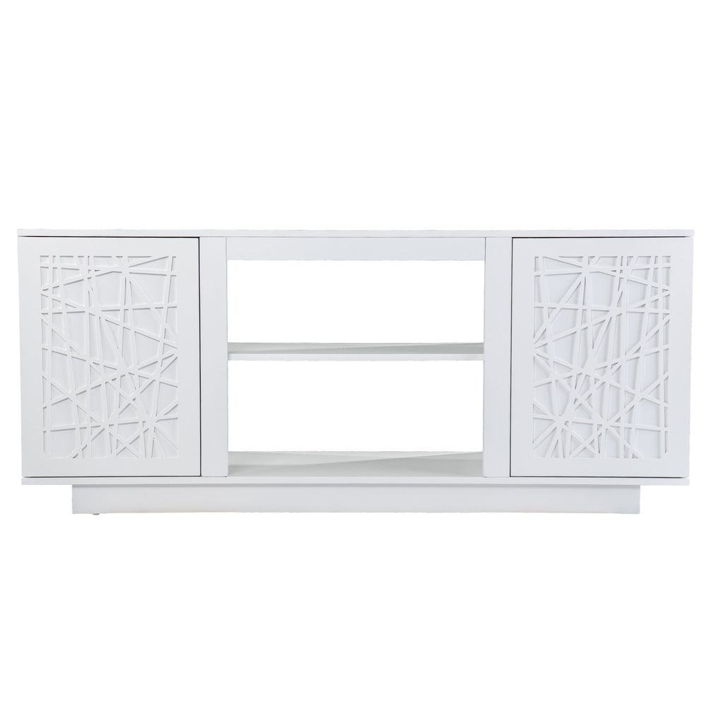 Safavieh Delgrave Electric Fireplace Tv Cabinet With Mdf Build And Sleek Media Storage MS1095656