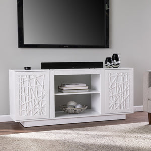 Safavieh Delgrave Electric Fireplace Tv Cabinet With Mdf Build And Sleek Media Storage MS1095656