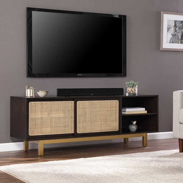 Safavieh Carondale Rattan Panel Media Console With Birch Veneer Mdf And Adjustable Cabinet Storage MS1096313