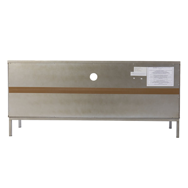 Safavieh Downley Mirrored Media Console With Push Open Cabinets And Cord Management For Living Rooms MS1128113