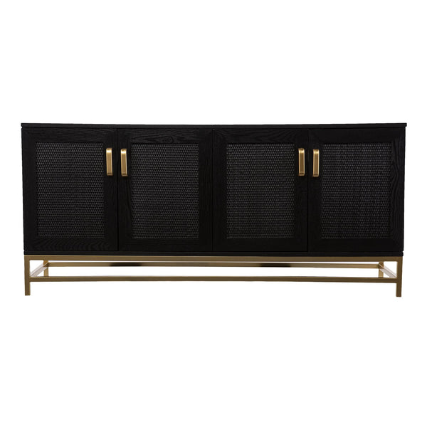 Safavieh Rolliston Ash Veneer Media Console With Rattan Doors And Cord Management Storage MS1165856